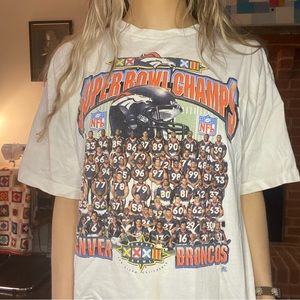 Vintage 1998 Starter Denver Broncos Super Bowl Champs Team Photo Footbal…